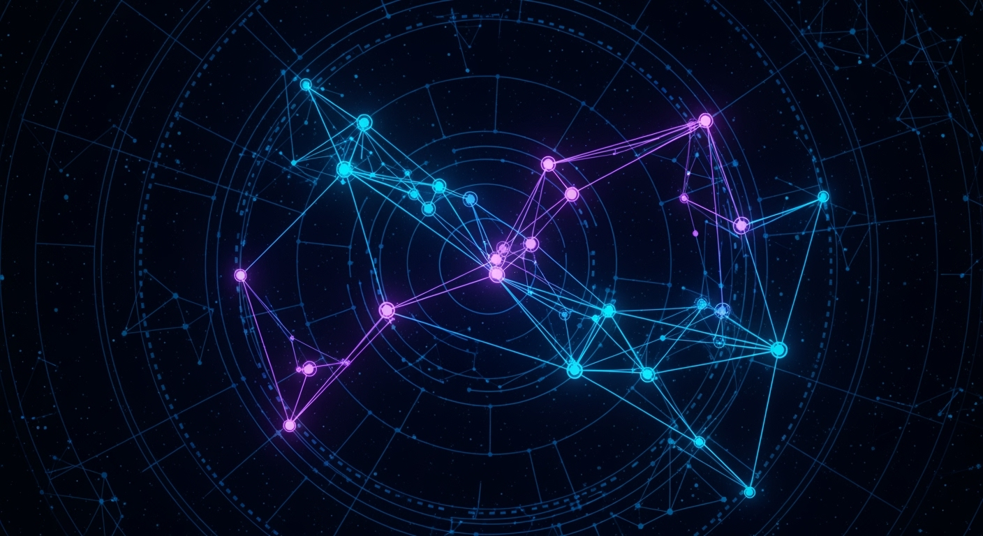 NixOS Constellation Pattern - A network of connected nodes representing modular infrastructure